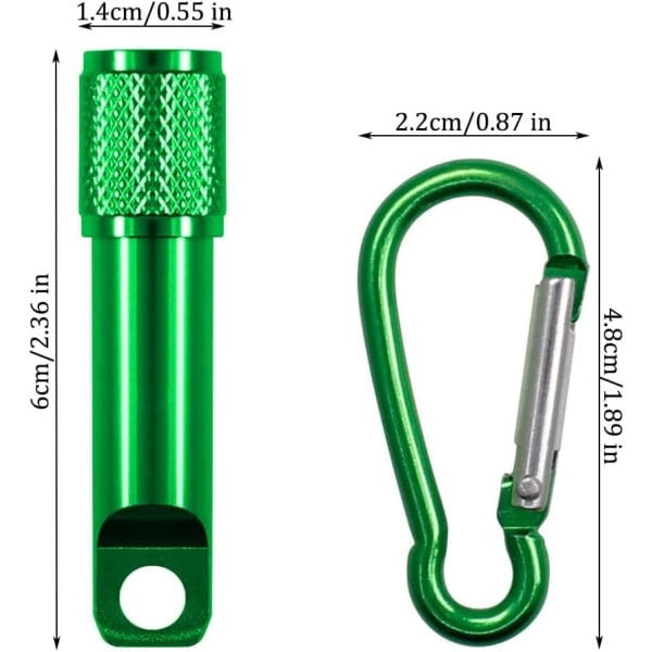 7-pack karbinhake ficklampor, LED mini ficklampor, ficka