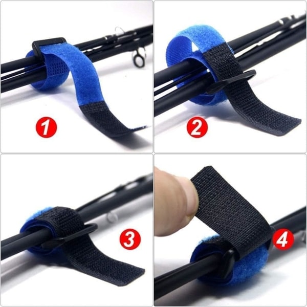 Fiskespønsbælte, Spinnspø Holder Magic Tape Strap Fiskespø Bånd