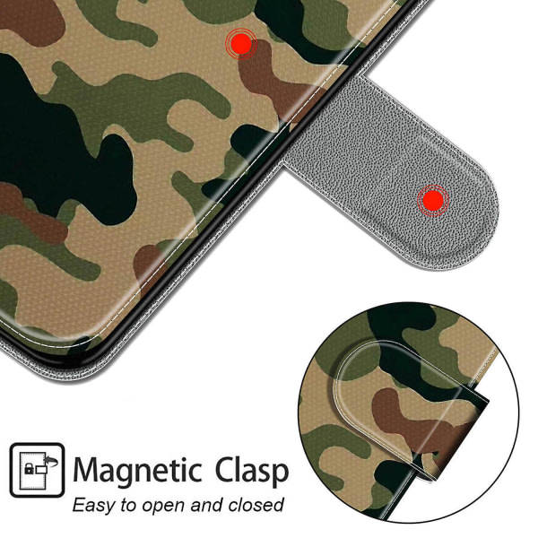 Fodral för Blackview A55 Case Flip Mönster Magnetisk cover - Kamouflage