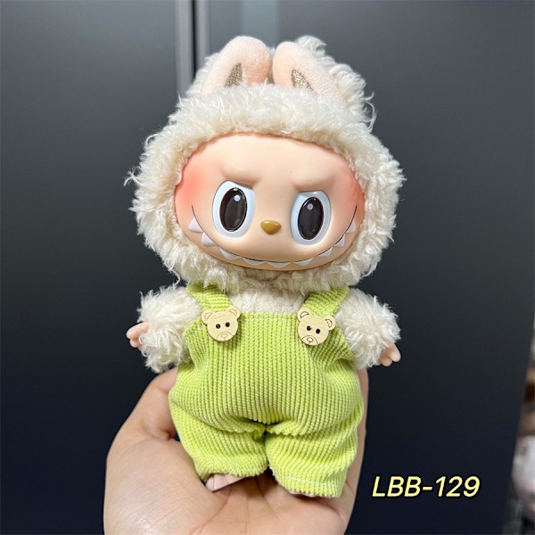 labubu bärbara babykläder vinyl dragduk 17cm docka söt utklädnad vardaglig LBB-129