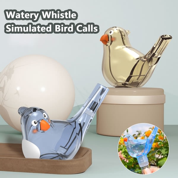 Bird Whistle Rolig barnleksak Vatten Fågelvisselbarn Red