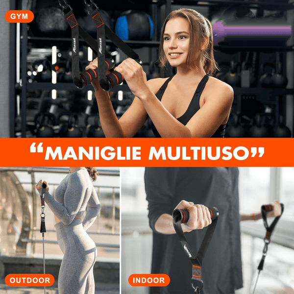 Workout Handles - Premium Replacement Equipment for Pilates, Yoga & Strength Training Ergonomic Pull Handles