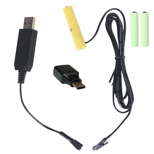 Typ C/ USB Power 6V 4AAA Dummy Batteri för Skäggtrimmer Tandborste Fjärrkontroll Återanvänd AAA Dummy Batterier 4.5V modell