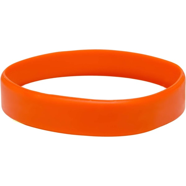 Silikonarmbandspack med 10 i ungdomsstorlek (orange)