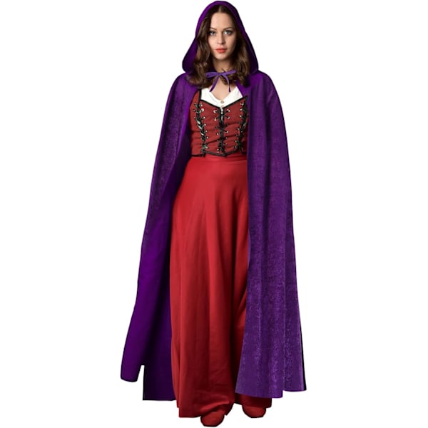 Adult Hooded Cloak, Vampire Cape Witch Cloak, Adult Fancy Dress Costume for Halloween Christmas Party Carnival Cosplay