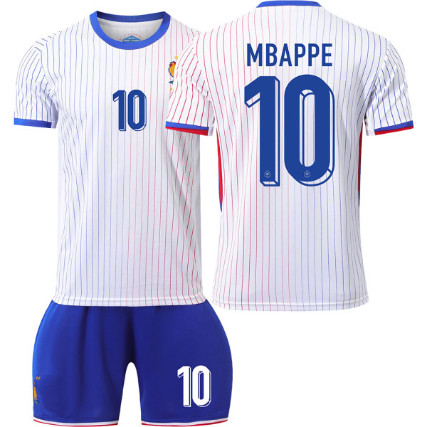 Frankrike 2024 tröja fotbollströja UEFA Euro edition hem barn vuxen set nr 10 MBAPPE sockless M