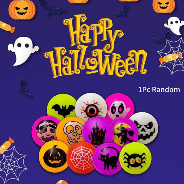Hohtava Halloween-antistress-joustava puristuspallo, satunnainen väri 1 Random Color 1