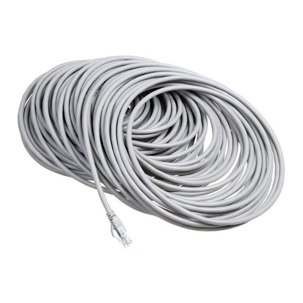 Høykvalitets CAT6 Ethernet RJ45 Gigabit nettverkskabel 50M GRÅ