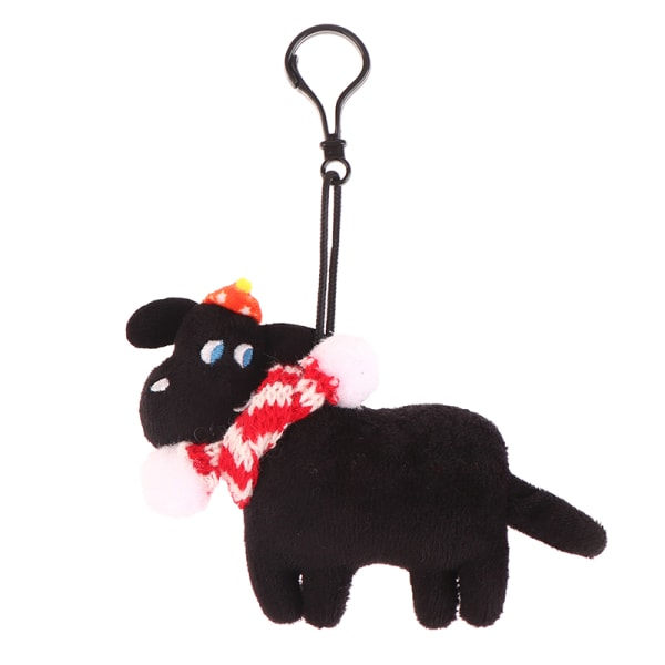 Plush Sort Hund Bil Nøglering Piger Rygsæk Vedhæng Hvalp Dukke