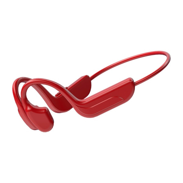 Bluetooth-kuulokkeet Benledning Langattomat kuulokkeet Urheilu Ulkoilukuulokkeet Stereo-kuulokkeet Mikrofonilla Punainen Röd