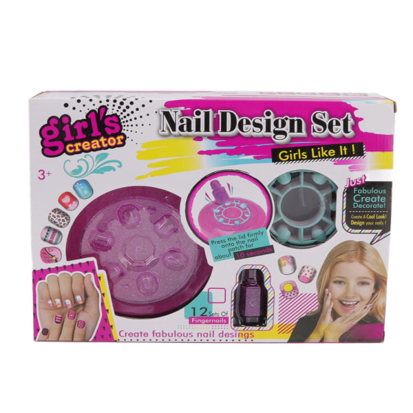 Nail Art Kit Lelu Lasten Tee-se-itse set Lasten syntymäpäivä Joululahja Studio Koriste