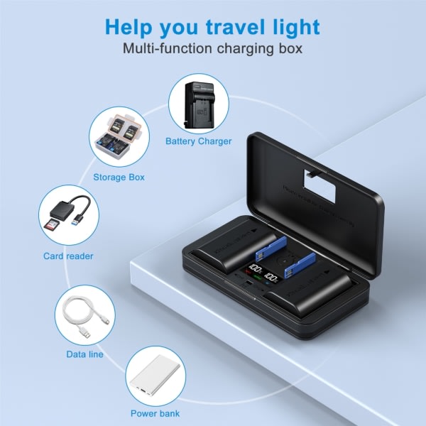 Batterilader for flere kameraer - Lader effektivt flere batterier