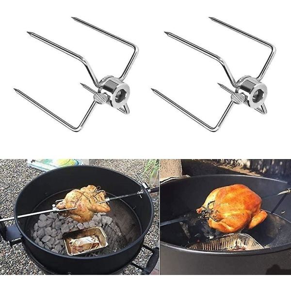 Kjøttklemmer, 4 stk Kjøttnåler Rustfritt Stål Multifunksjonell Grillgaffel Kylling Grill Grilltilbehør For Grillspyd null ingen
