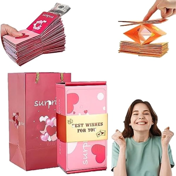 Overraskelsesgaveæske - Skab den mest overraskende gave Pink one size Pink one size