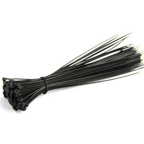 100 st 10 cm Nylon Plast Zip Trim Wrap Kabelslingor Wire Se Black 100st Black 100Pcs