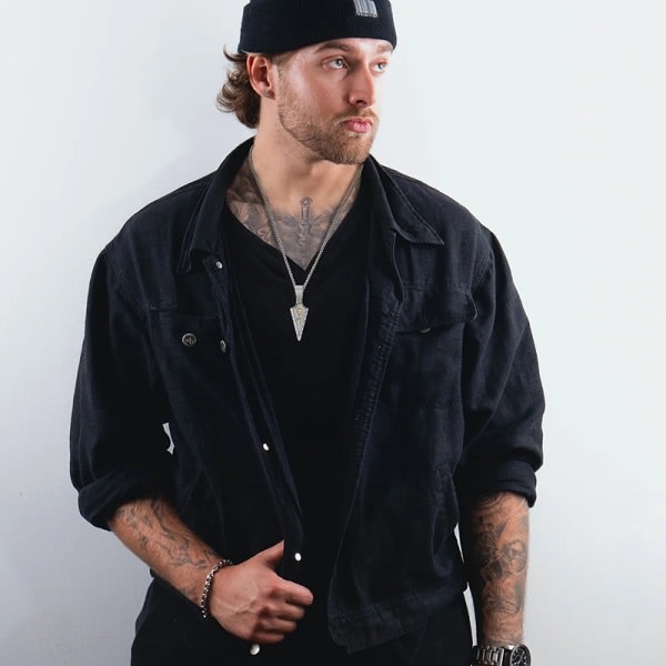 Gotisk Viking Spjut Män Halsband Horus Ögon Anka Kors Hänge A4