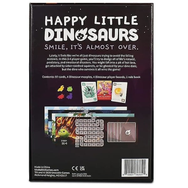Happy Little Dinosaurs engelska kortspel Brädspel Pusselspel för att förbättra vänskap pusselspel, sällskapsspel