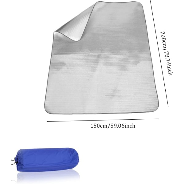 1 Stykke 200*150CM Dobbeltsidet Aluminiumfolie Vandafvisende