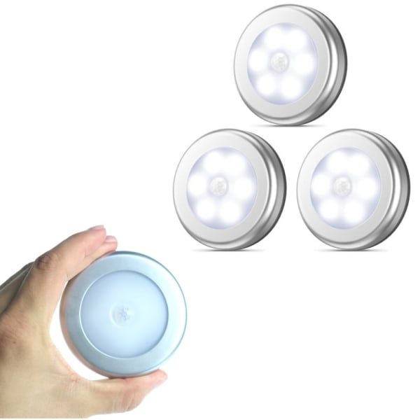 LED-garderobebelysning med bevægelsessensor, dæmpbar underskabsbelysning, magnetbelysning, til soveværelse og køkken (3-pak)