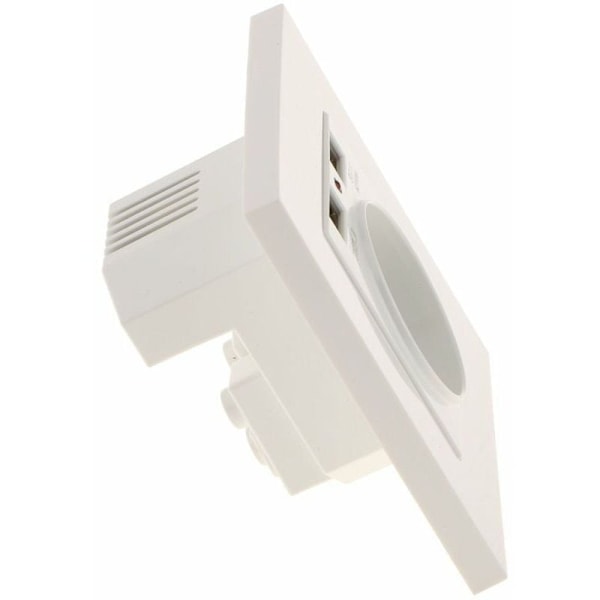Stikkontakt med dobbel USB-lader – kompatibel med iPhone/Android – 1 stk