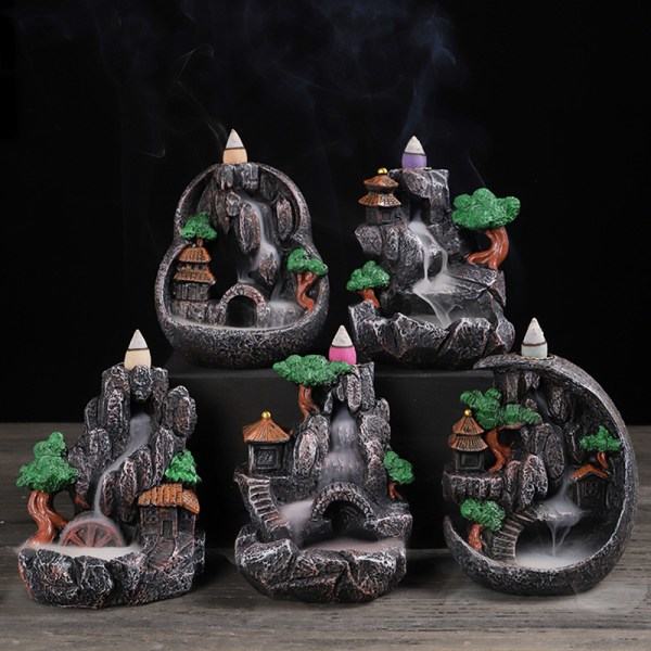 Backflow Rökelsebrännare Resin Backflow Rökelsehållare Zen Decor C Onesize C Onesize