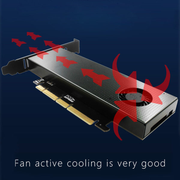 M.2 NVMe -sovitin PCIE3.0 GEN3:lle M.3:lle, sisäänrakennettu turbopuhallin 2230-22110 -kokoisille NVME GEN3 M.3 -laajennuskorteille