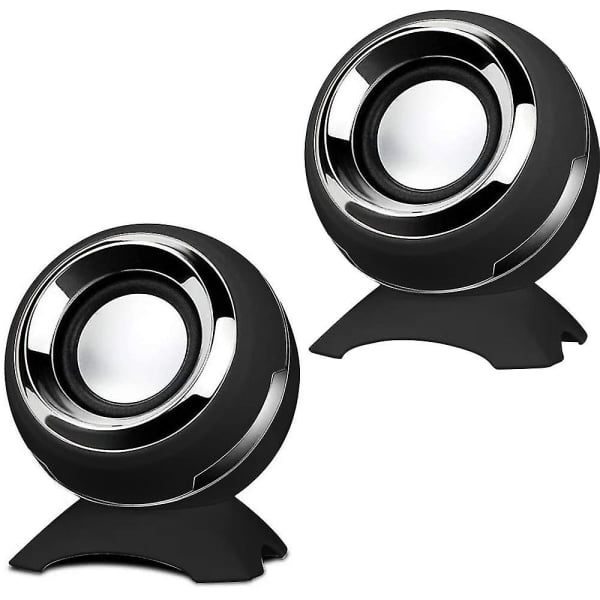 Datamaskin USB-strømdrevne høyttalere, Mini Desktop-høyttalere med Hifi-lyd, overlegen stereolyd, dobbelthorn