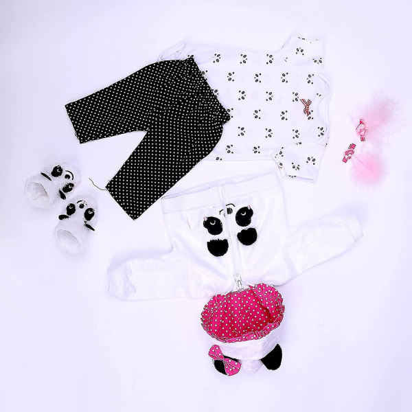 Reborn Dukker Tøj 22 tommer outfittilbehør 6 stk sæt til 20-22 tommer baby nyfødt