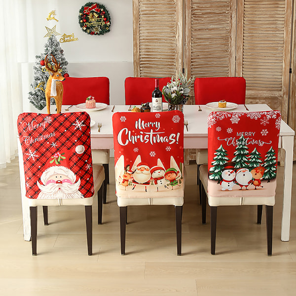 Jul Xmas Bankett Stol cover Santa Party Matsal Seat A1 one size