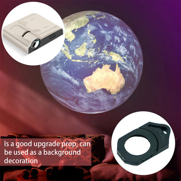 Måne Galaxy Projektionslampe Kreativ Baggrund Natlys Øre Beige Onesize