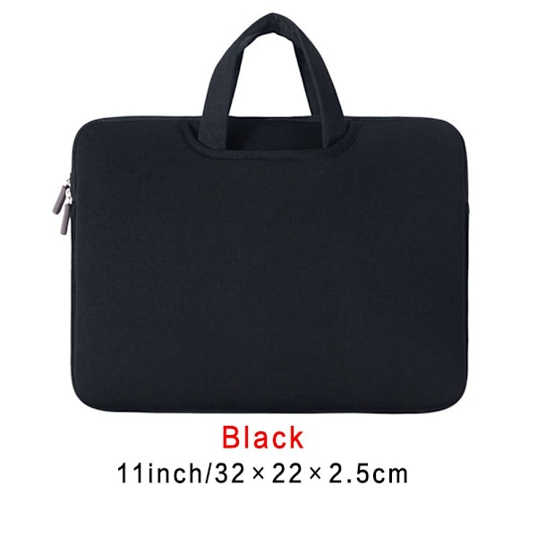 11 13 14 15 15.6 tommer Laptop Taske Til Laptop MacBook sort black 11 inches