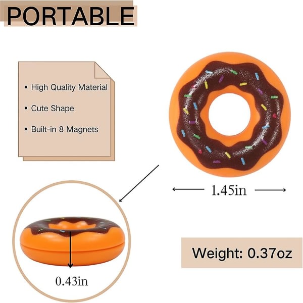 Magnetisk Fidget Slider, Fidget Legetøj til Voksne, Dessert Push Slider Stressaflastende Legetøj, Kontor Legetøj EDC Toy Doughnut