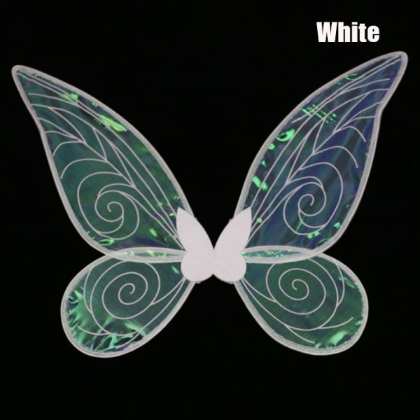 Barn Ängel Dejlige Fairy Butterfly Wings Fancy Dress Party C Hvid