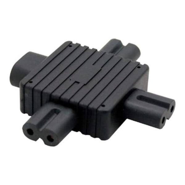 IEC320-C8 urosliitin IEC320-C7x3 naarasliittimen sovitin PDU-palvelimeen 2-napainen liitin Virta