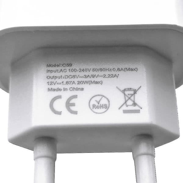 2-pakning iPhone-lader Hurtigladeradapter + kabel 20w USB-C Hvit 2-pakning