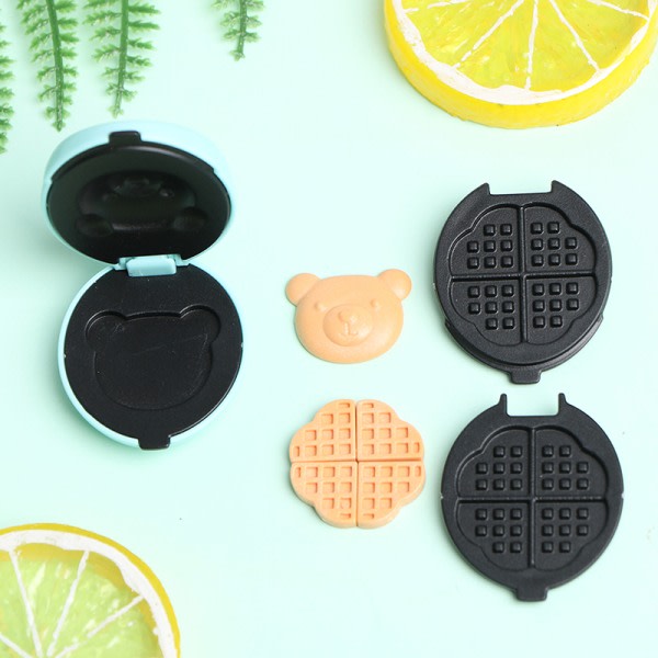 2 stk. Dukkehus Køkken Mini Brødrister Lomme Elektrisk Ovn Legetøj M Sort 2stk Black 2pcs