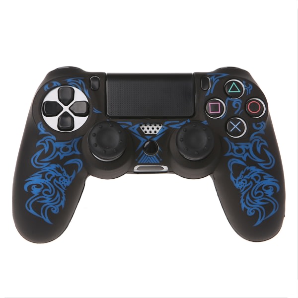 Blødt silikone fleksibelt gummi cover til controller Dragon til Case Videospil controller med cap Blå