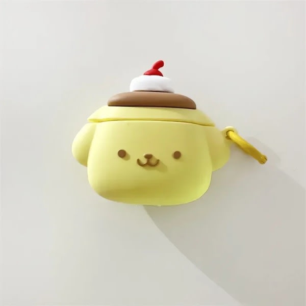 Cartoon 3D Sanrio Pompompurin fodral för AirPods 1 2 3 Pro 2 Söt cover Iphone hörlurstillbehör A airpods 1 2 fodral A airpods 1 2 case