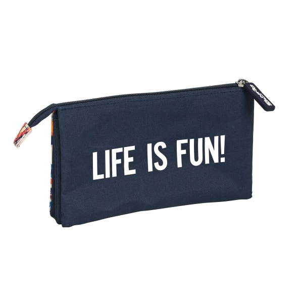 Tredobbelt Carry-all El Niño Life is fun Multicolour (22 x 12 x 3 cm)