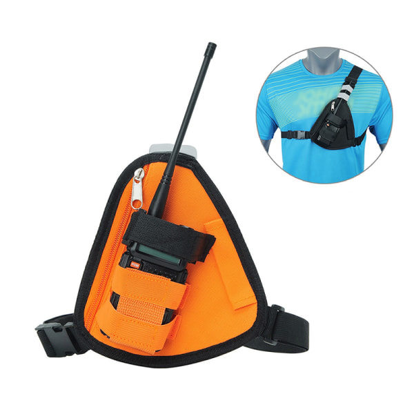 Radiosele Väska Front Pack Påse Hölster Case Svart