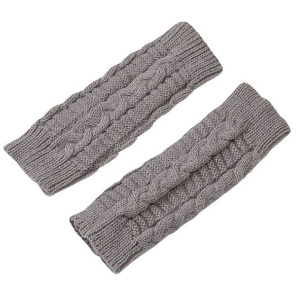 Nye halvfingerhansker Kvinne Høst og Vinter Varm Fingerle Lys grå stil 6 Light gray style 6