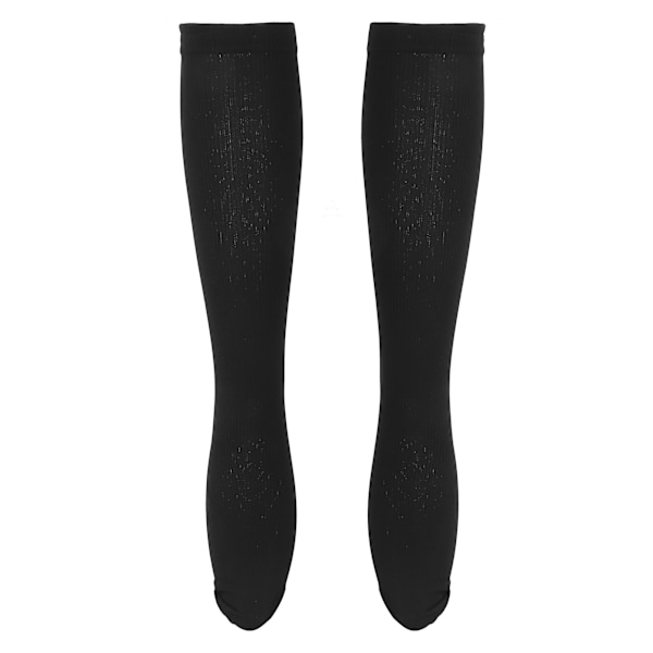 Elastiske kompressionsstrømper til løb, bløde og åndbare, sorte, S/M, unisex