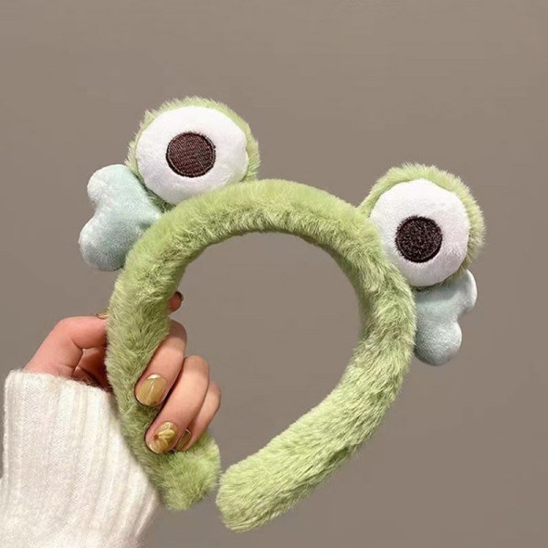 Herlige Frog Eyes Hodebånd Myk plysj innpakket for kvinner Vask F A1