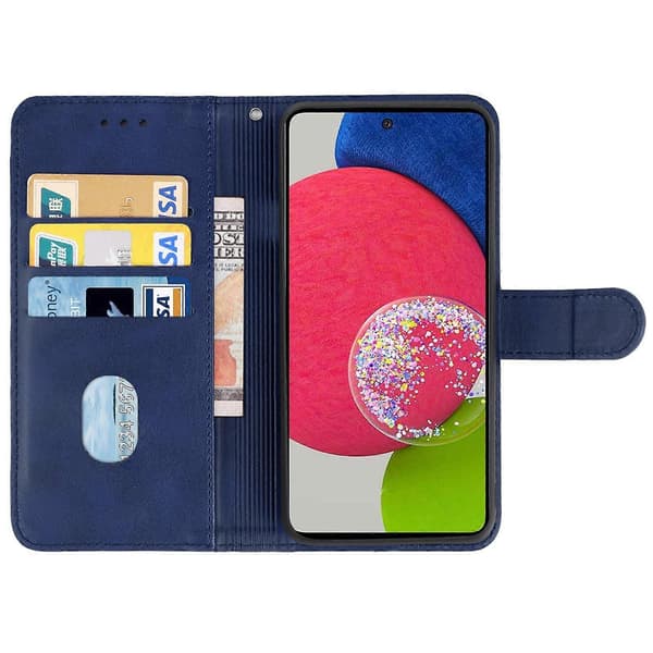 Lærfutteral for Samsung Galaxy A53 5G Blue