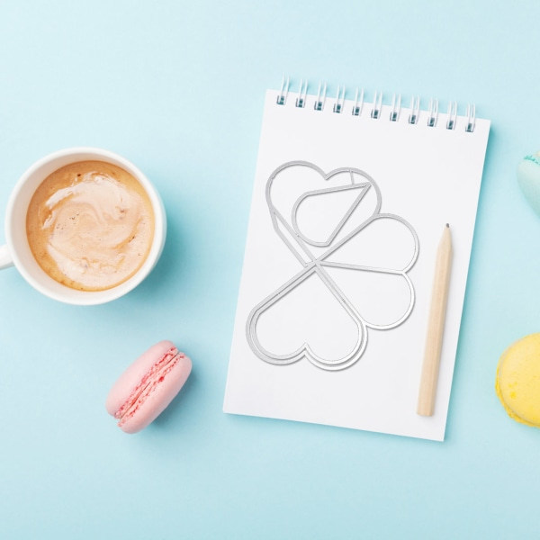 Hjerteformede metal skæremaskiner til kortfremstilling DIY scrapbooking album prægning fotohåndværk papirkort