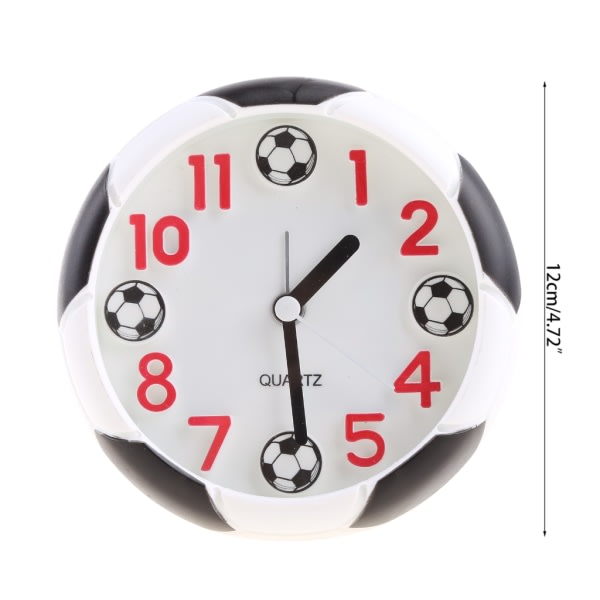 Analog klocka för kreativ rund väckarklocka Fotbolls väckarklocka för barn Barn heminredning i sovrummet Födelsedagspresent