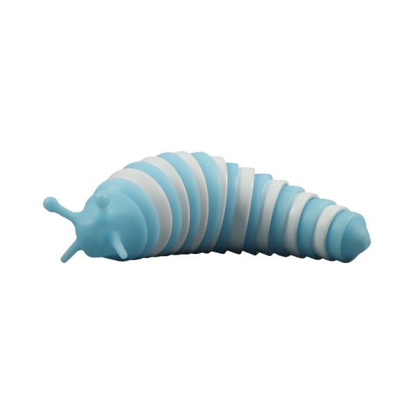 Stor lysende hummer dekompression Caterpillar Slug Pussel Trykaflastning fingertoppar exotisk interaktiv legetøj Blue + White (Luminous 26*9*5)