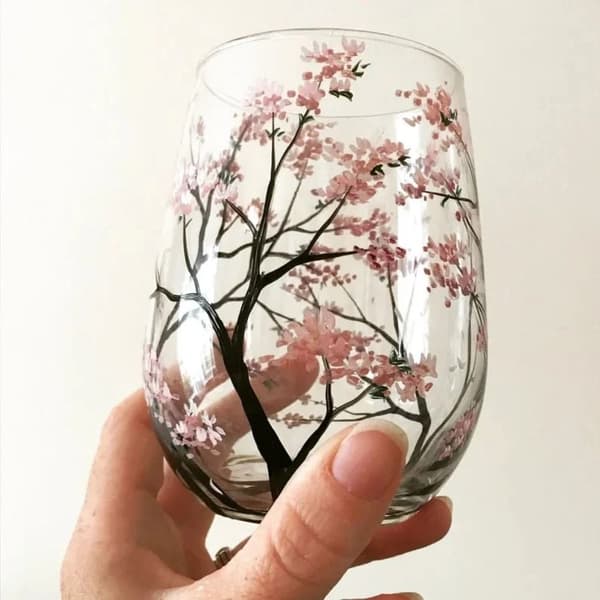 Four Seasons Tree Vinglas Sæsonglas VINTER VINTER winter