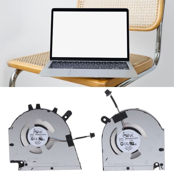 Bærbare Stille Kjølefan CPU GPU Kjøler for Inspiron 15 Plus 7510 16 7610 2021 CPU GPU