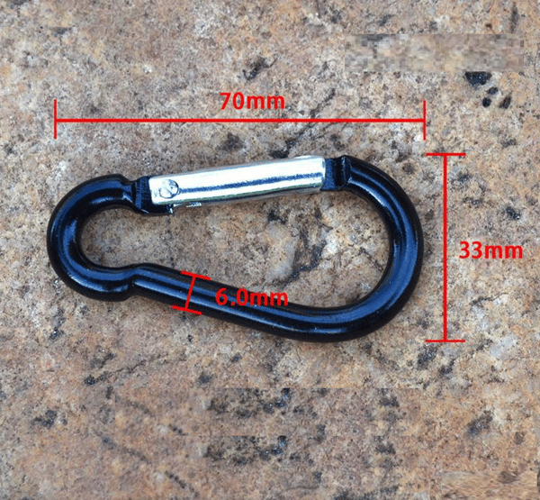 Aluminium Karabinhake Clip Snap Hook Nyckelring Karbinhakar